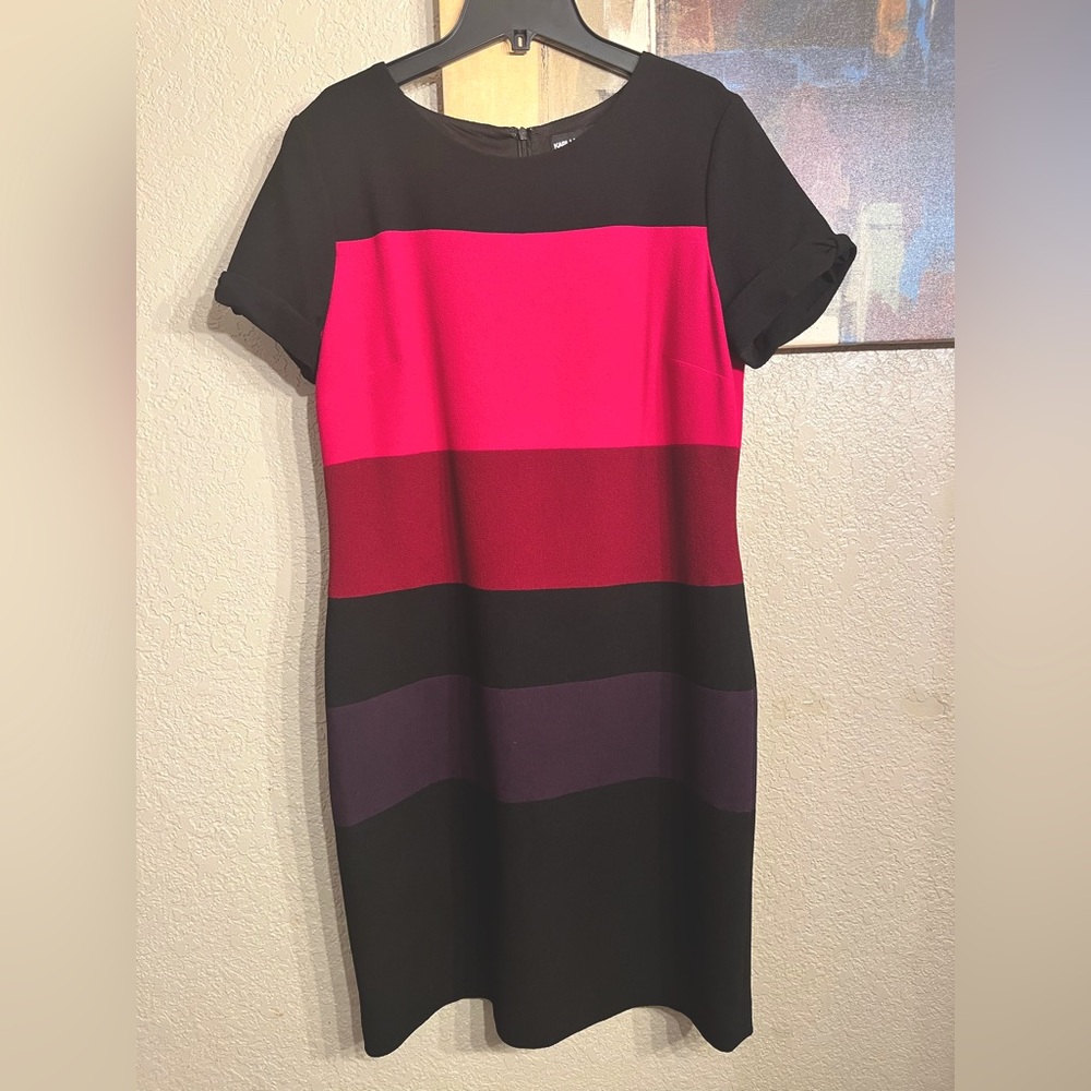 KARL LAGERFELD Color block shift dress Size 12